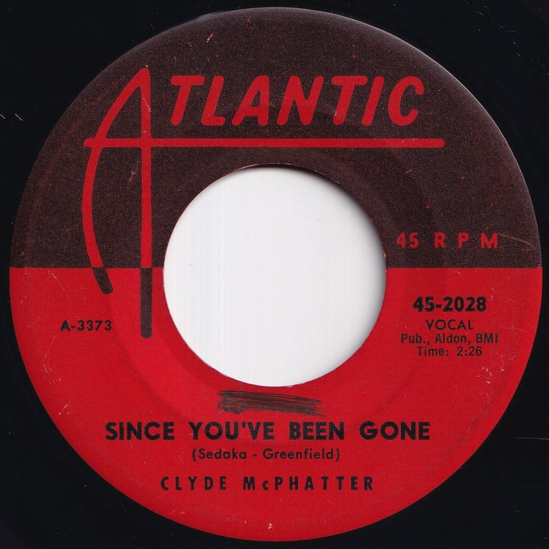 Clyde McPhatter Since You've Been Gone / Try Try Baby Atlantic US 45-2028 212035 R&B R&R レコード 7インチ 45拍卖