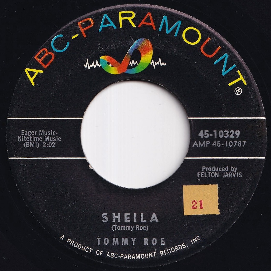 Tommy Roe Sheila / Save Your Kisses ABC-Paramount US 45-10329 212107 R&B R&R レコード 7インチ 45拍卖