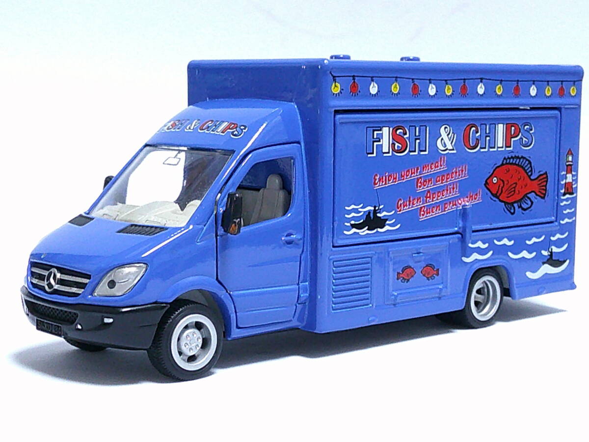 ジク 1/50 (青) メルセデス ベンツ スプリンター Fish & Chips <ルース> siku拍卖