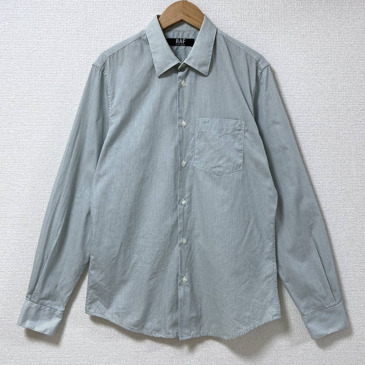 RAF BY RAF SIMONS チェック 長袖 シャツ グリーン 緑系 Sサイズ ラフシモンズ ブラウス archive 5070416拍卖