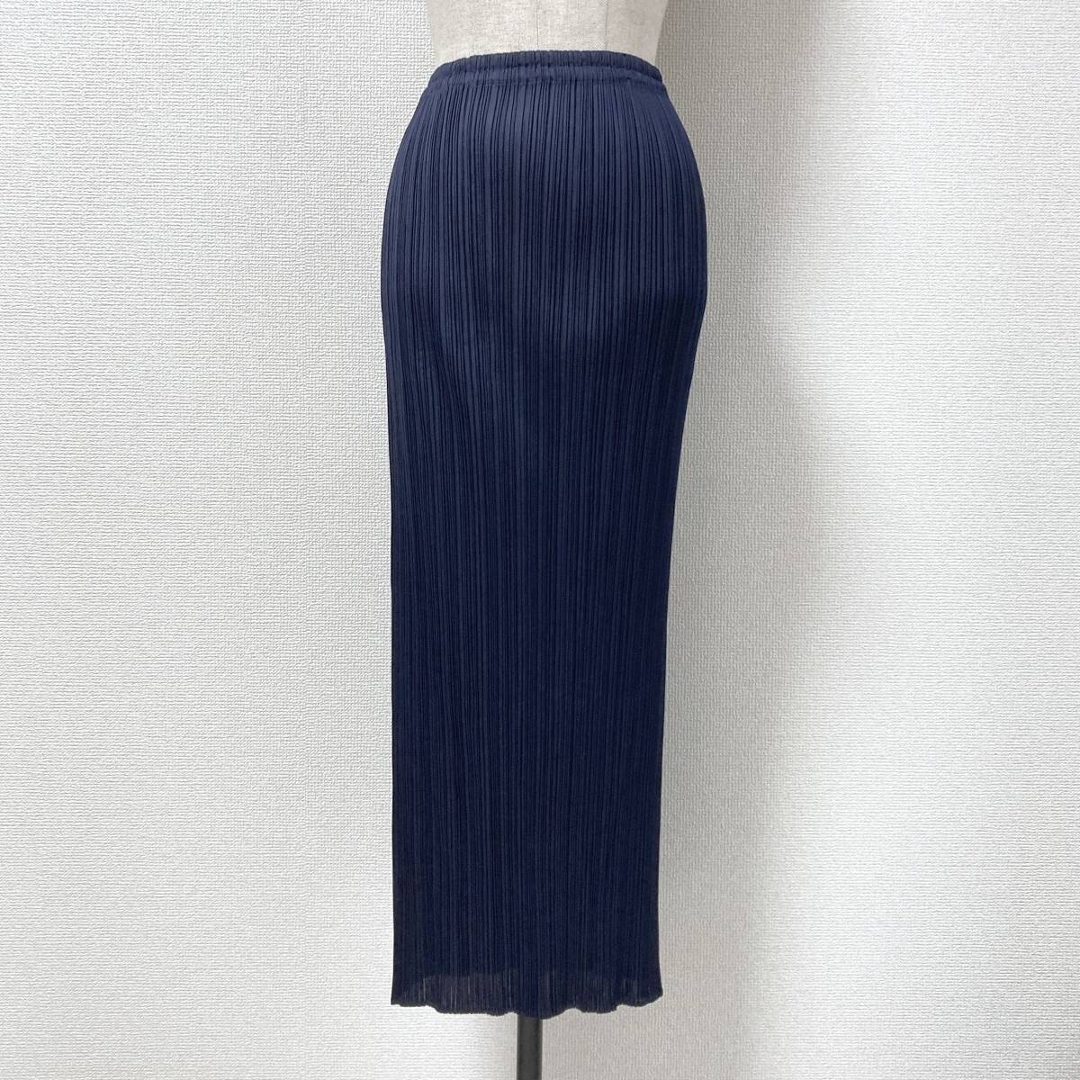 90s ISSEY MIYAKE PLEATS PLEASE ロング タイト スカート ネイビー 紺 3サイズ イッセイミヤケ プリーツプリーズ VINTAGE archive 4050301拍卖