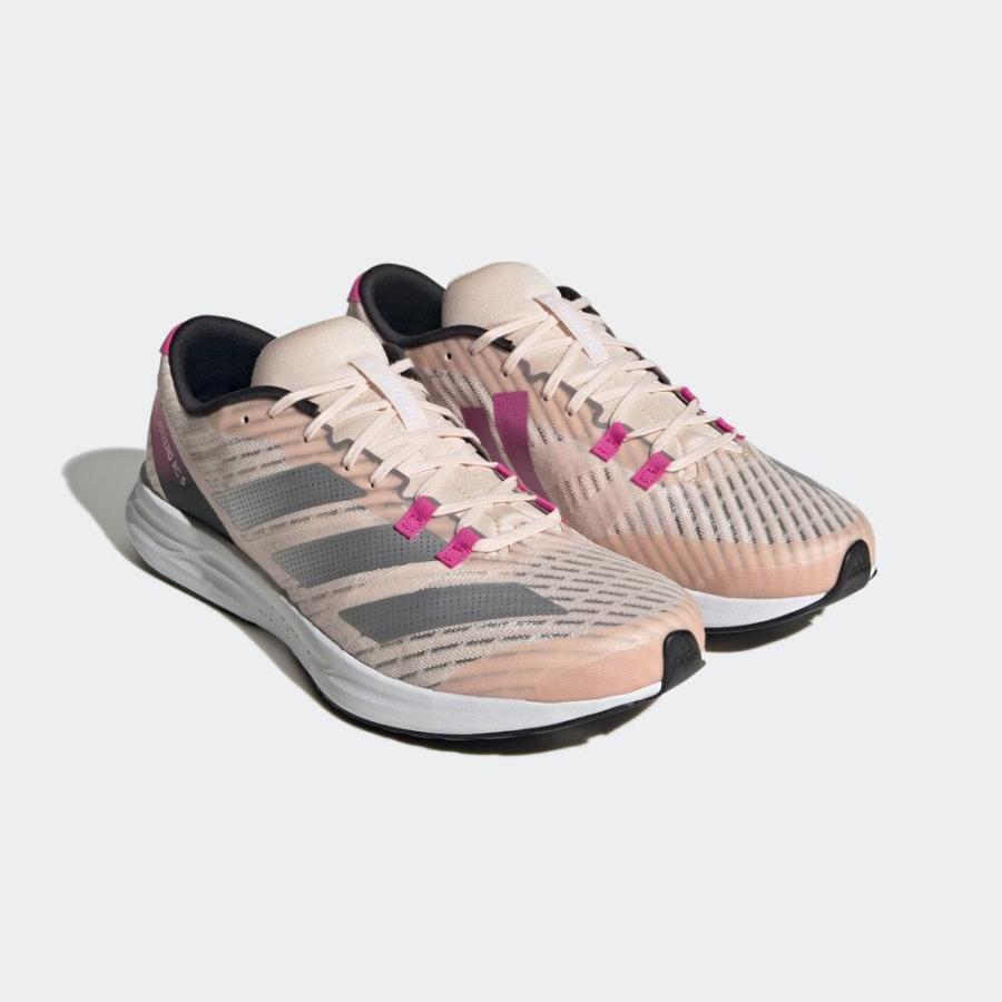 ・スピード発送 新品未使用 adidas(アディダス)ADIZERO RC 5 ランニングシューズ HQ3678(ワンダークォーツ/シルバー/ホワイト)26.5CM拍卖