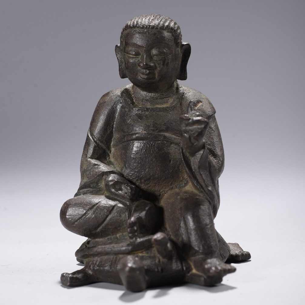 旧 清代 紫銅・玄武祖師造像 古家具 中国古美術 古賞物 古置物 唐物 S78拍卖