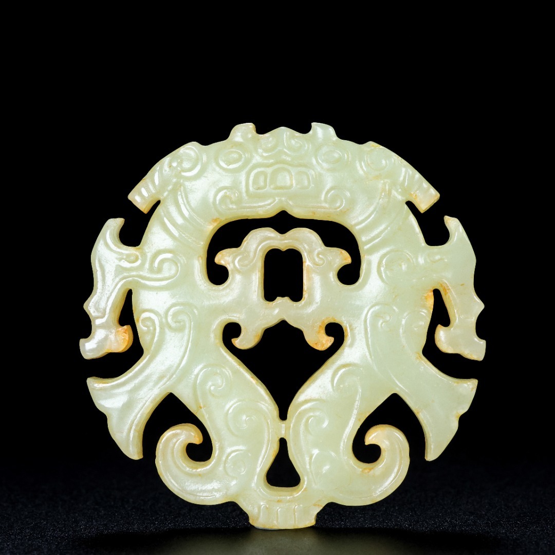 旧 清代 和田玉 玉璧 天然石 時代物 中国古美術 古賞物 古置物 唐物 S78拍卖