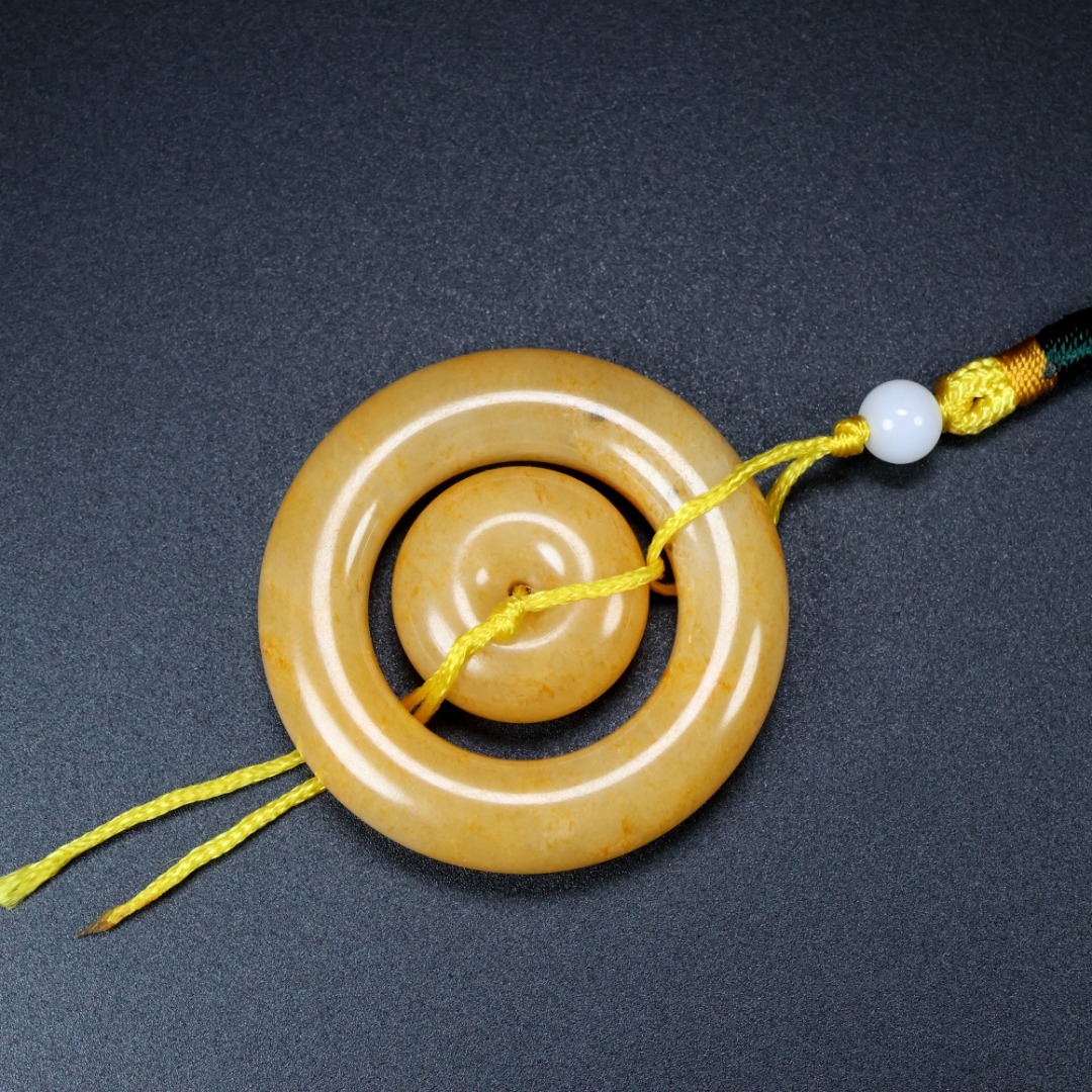 旧 清代 和田玉 玉墜 天然石 時代物 中国古美術 古賞物 古置物 唐物 S78拍卖