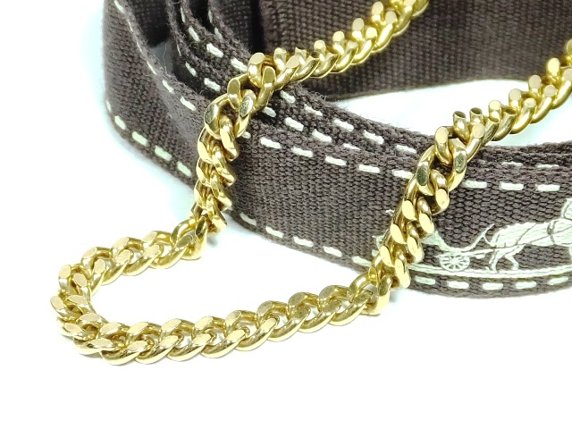 351-5◆K18ゴールド メンズ レディース 地金ネックレス◆男性女性 普段使い シンプルデザイン◆2面キヘイ チェーン65㎝ 25g ジュエリー通販拍卖