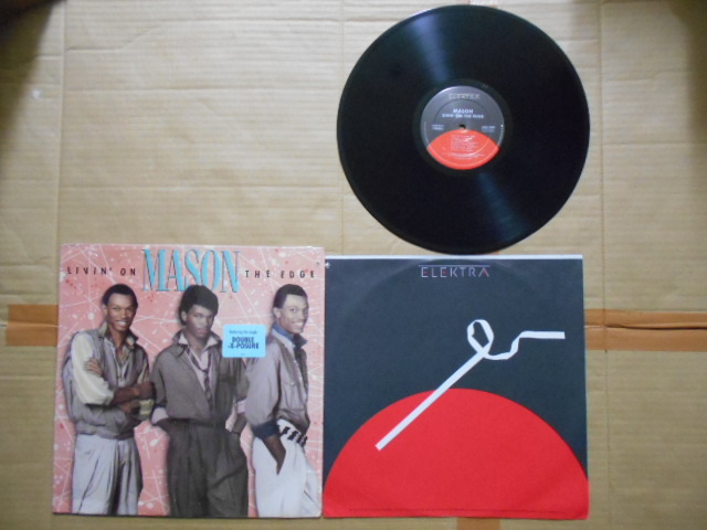LP Mason 「LIVIN’ ON THE EDGE」 輸入盤 9 60472-1 ドリル穴 シュリンク付き 盤B面にプレス時の微かな擦れ拍卖