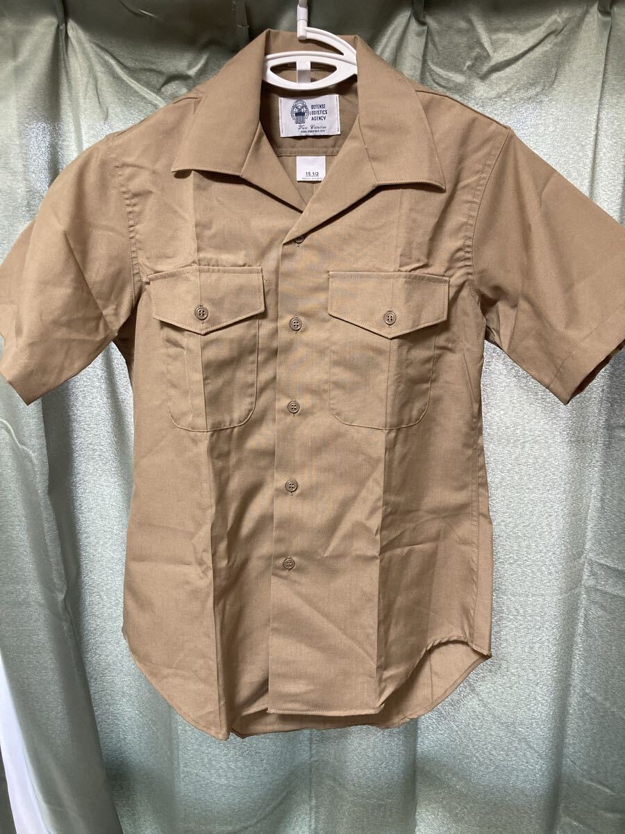 YK-4776 ミリタリー系 中古品 サイズ 15 1/2 メンズ 半袖 沖縄 カーキ 海兵隊 米軍 USMC シャツ 軍 放出品 同梱相談可 腕章無し拍卖