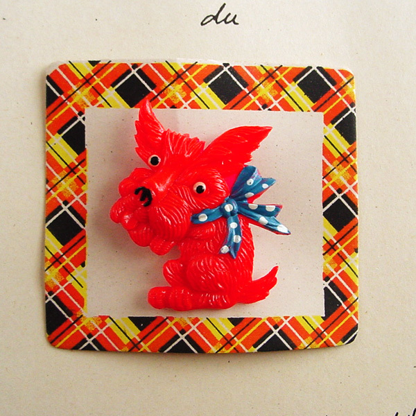 パリで購入 フレンチ・ヴィンテージバッジ 赤 1950年代拍卖