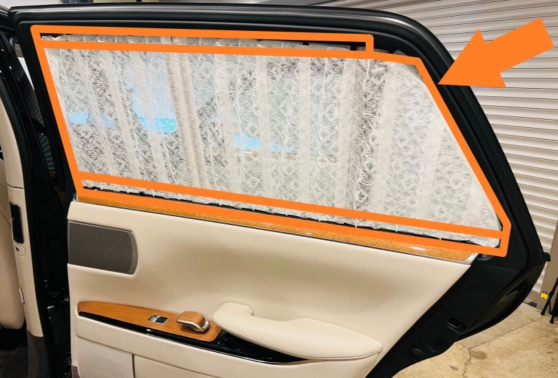 トヨタ センチュリー UWG60 未使用 純正 リヤドア カーテン + レール フルセット リア 内装 T0984-2拍卖