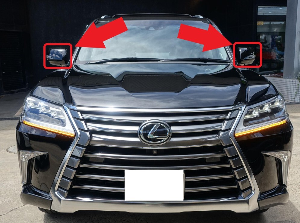 新品未使用 純正 レクサス LX570 URJ201 2015/09-2021/10 ミラーカバー 左右セット ドアミラー サイド ブラック 黒 L0151-1拍卖