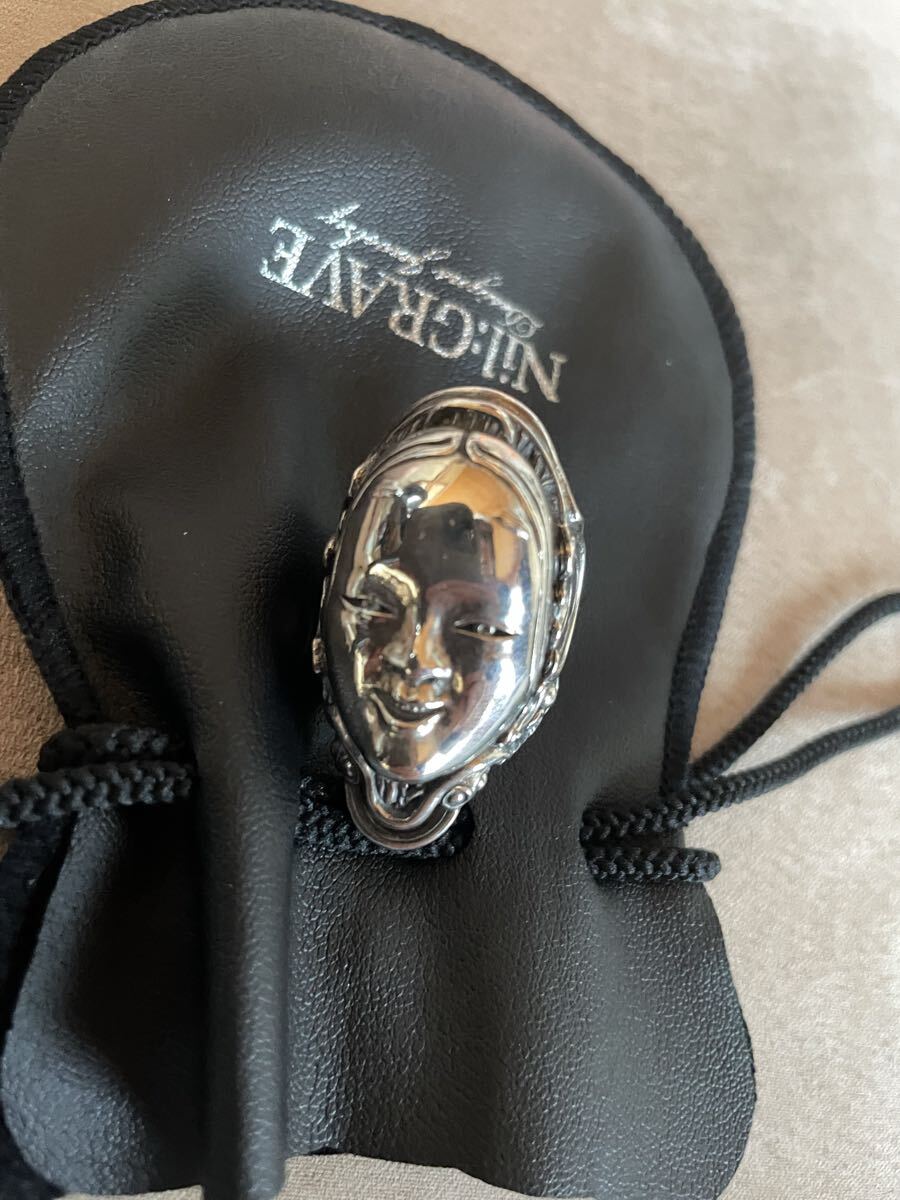 NIL GRAVEニルグレイヴ能面リング指輪シルバー製 シルバーシールド原宿avatara astralibio ストレンジフリーク リリーエルランドソン 拍卖