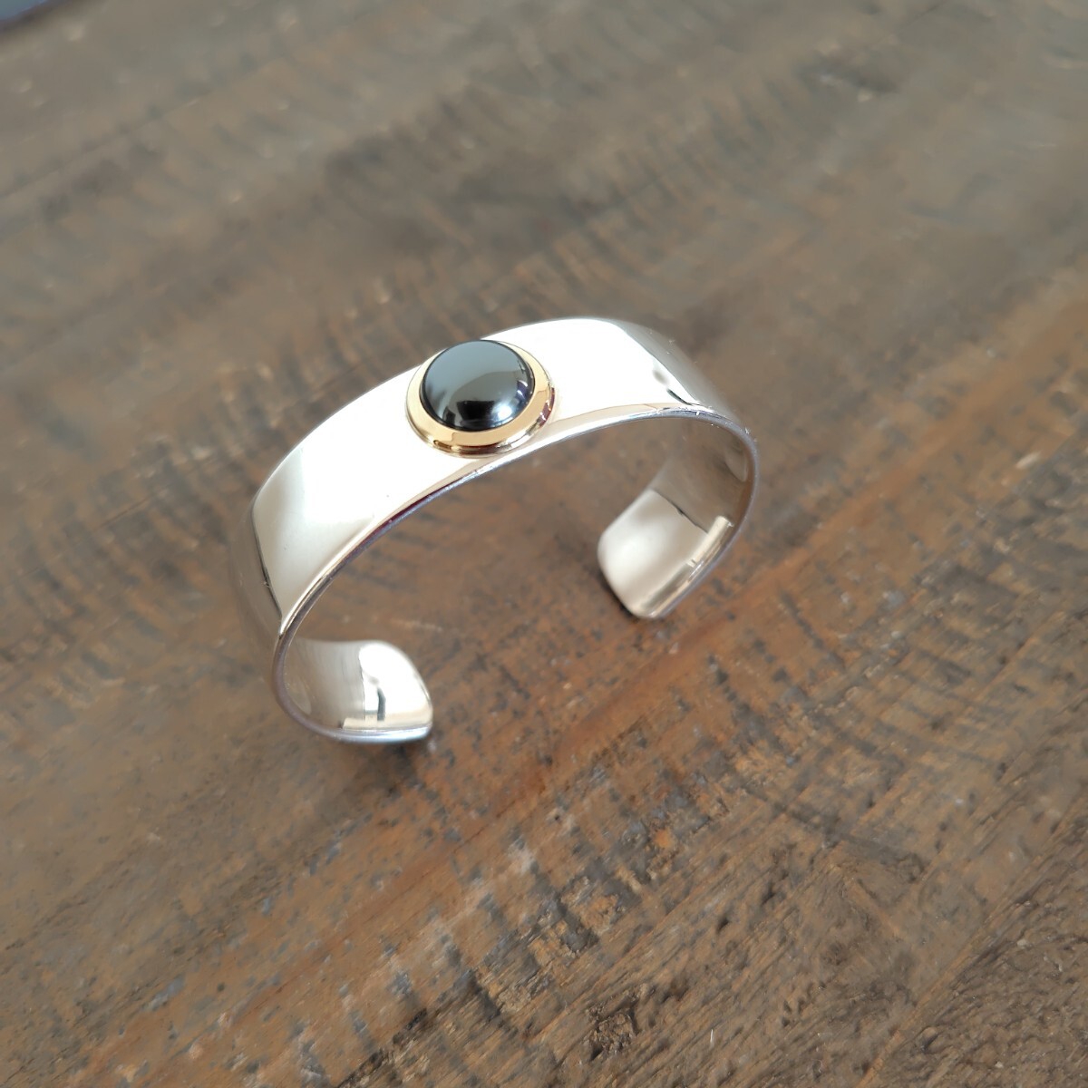 ヴィンテージ Tiffany & Co. ティファニー 18K オニキス シルバー バングル ブレスレット カフ 1999拍卖