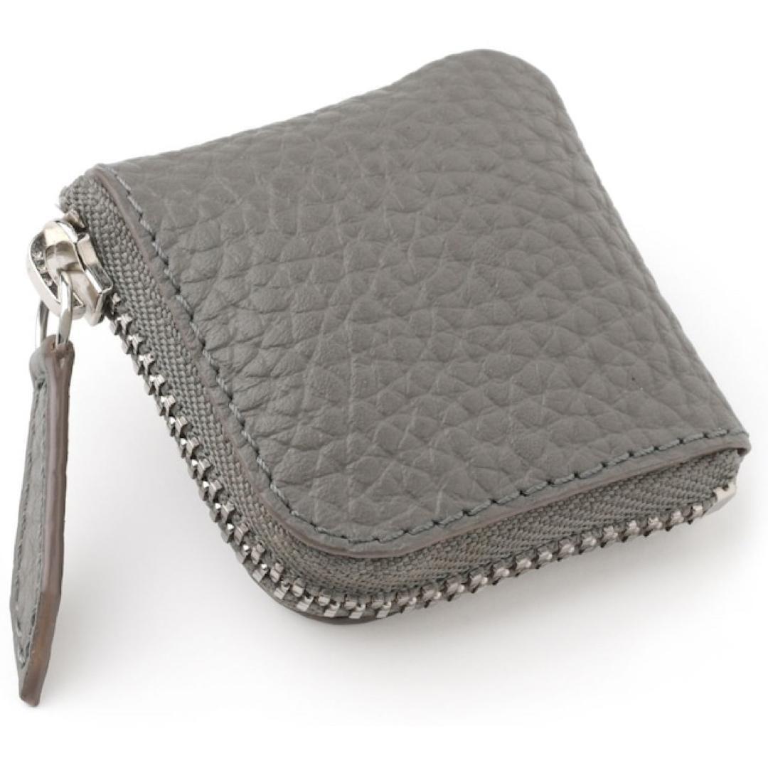 本革 コインケース メンズ 小銭入れ コンパクト 財布 グレー 取出しやすい 大容量 YKKファスナー拍卖