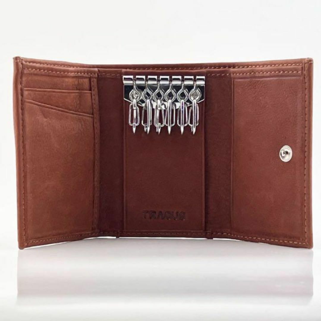 キーケース小銭入れ 札入れ カード メンズ 本革 コンパクト ミニ財布 ブラウン拍卖