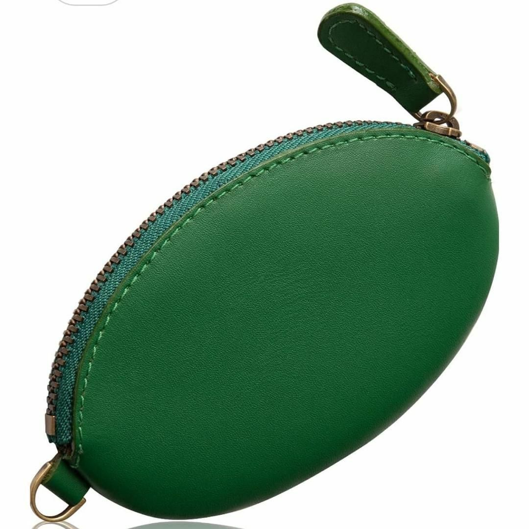 訳あり 本革 小銭入れ メンズ 丸型 ミニ財布 コインケース ナッパレザー 高級感 プレゼント グリーン 緑拍卖