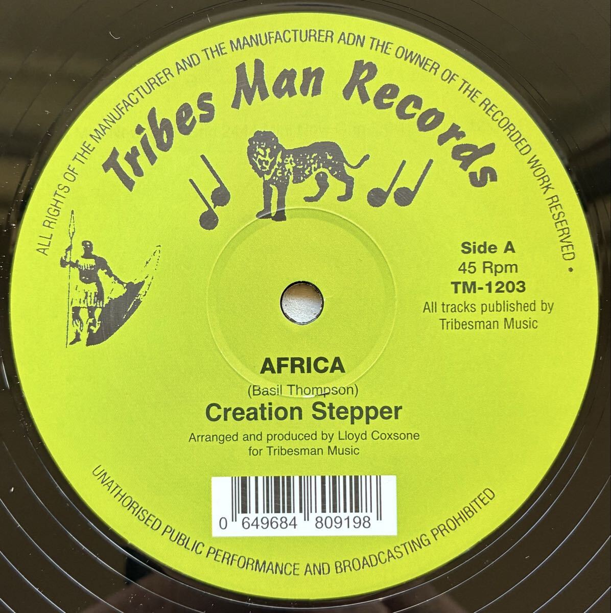 Creation Stepper / Pebbles / Africa ◎ Tribes Man Records拍卖