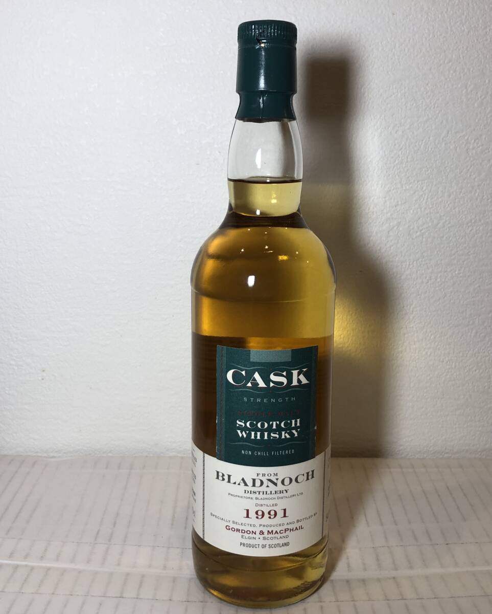 CASK !! ブラドノック 1991/リフィル バーボン バレル カスク ストレングス 54,8% ゴードン&マクファイル/BLADNOCH 1991 CASK STRENGTH拍卖