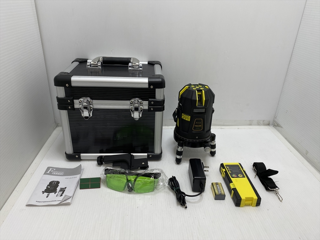下松)Firecore フルライン グリーンレーザー 墨出し器 FIR-GL8-EA 受光器付き 墨出器 通電確認のみ ◆★K250816R10B NH16A拍卖