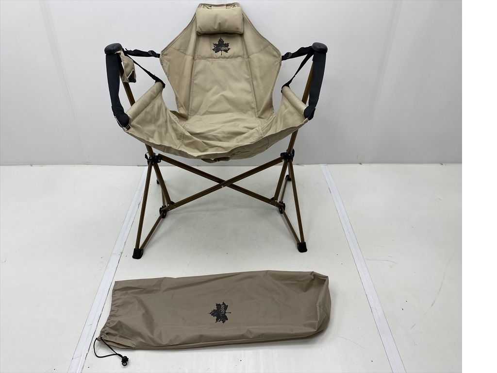 下松)LOGOS ロゴス Tradcanvas ゆらゆらハンモックチェア 73173159 リクライニング機能付き 折り畳みチェア ◆★J250830R05B NH30A拍卖