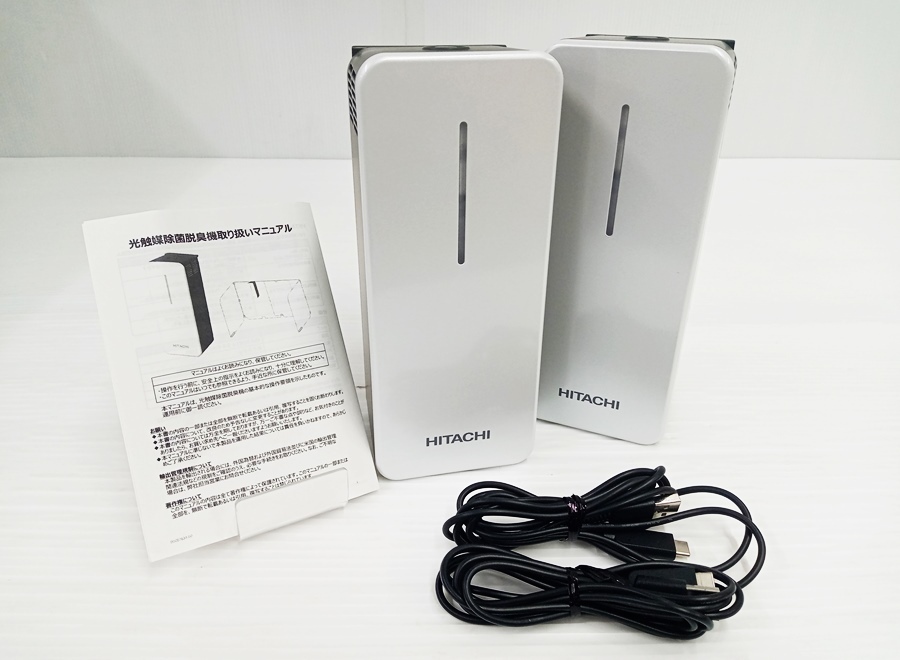 下松)【美品】光触媒除菌脱臭機 TS-E4C1-JX001 日立 エアウルフ コンパクトタイプ 除菌 脱臭 2つセット ◆N2508004 NH04A拍卖