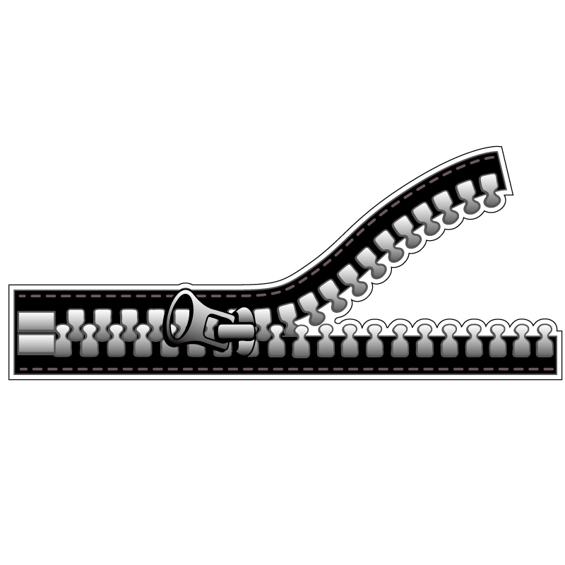 透明 中 おもしろ チャック ステッカー 黒 ファスナー zipper いたずら 防水 カーステッカー拍卖