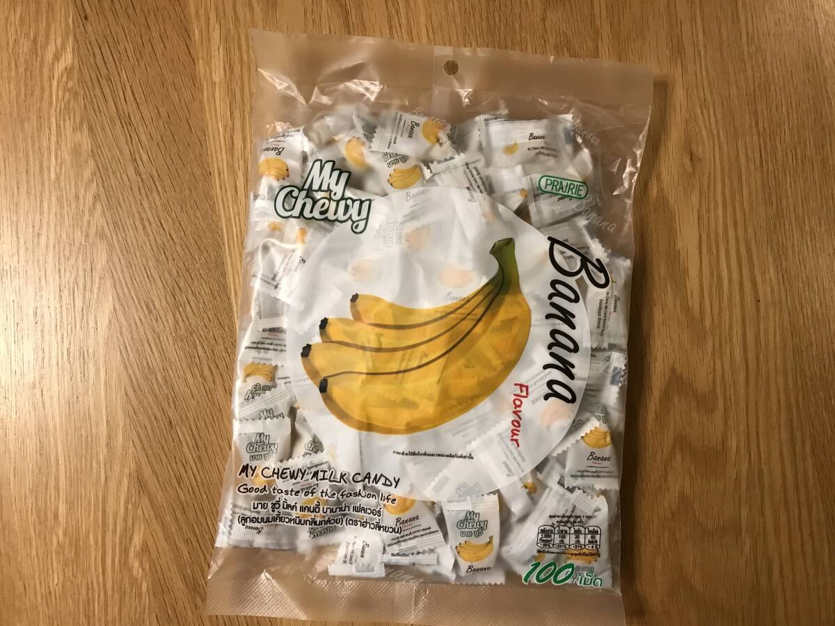 マイチューイ/My Chewy:Milk Candy Coconut Banana Flavour / バナナ【Thailand】拍卖