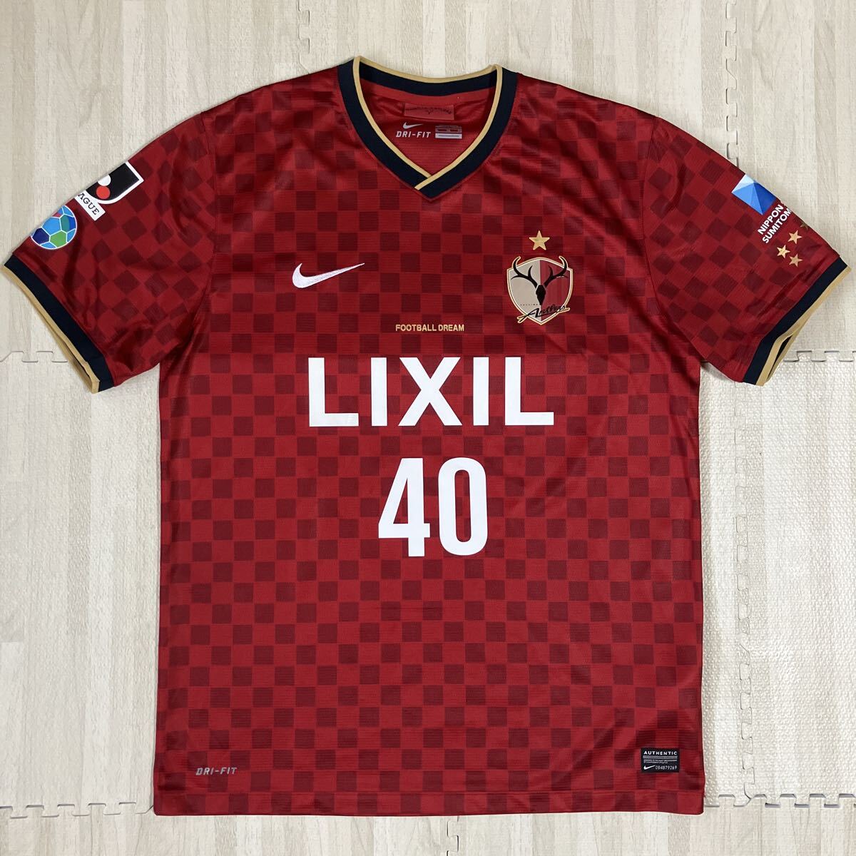 正規品 2014 鹿島アントラーズ ユニフォーム ナイキ 小笠原満男 XLサイズ拍卖