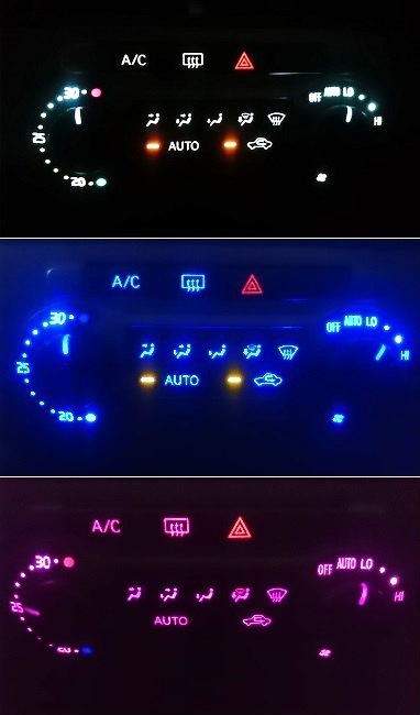 タント350S/L360S エアコンパネルLED照明 1台分セット!ブルー拍卖