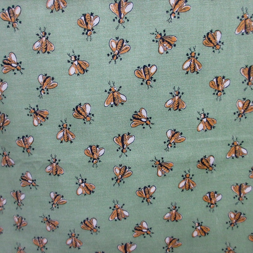 生地 蜂 抹茶 1930’s レトロ パッチワーク カルトナージュ ハンドメイド ヴィンテージ拍卖