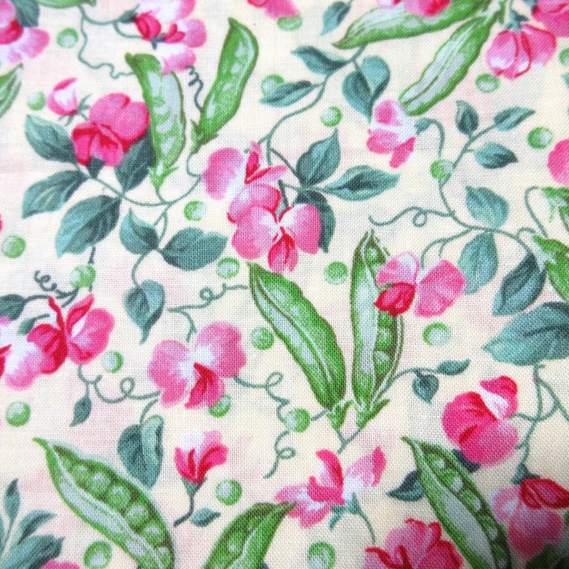 生地 花 スイートピー 豆 かわいい 入園入学 セミビンテージ パッチワーク拍卖