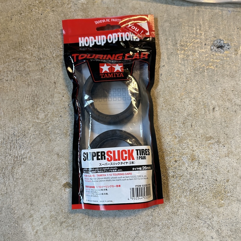 未使用品 TAMIYA / タミヤ スーパースリックタイヤ 53220 タイヤ幅26MM ツーリングカー用 オプションパーツ拍卖