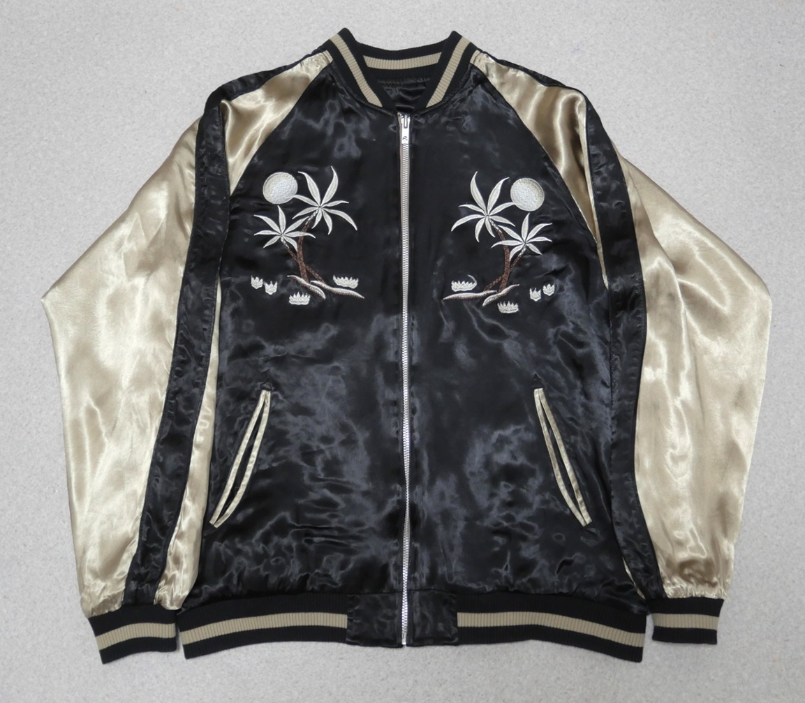 花旅楽団 ハワイ サテンスカジャン XLジャパネスク拍卖