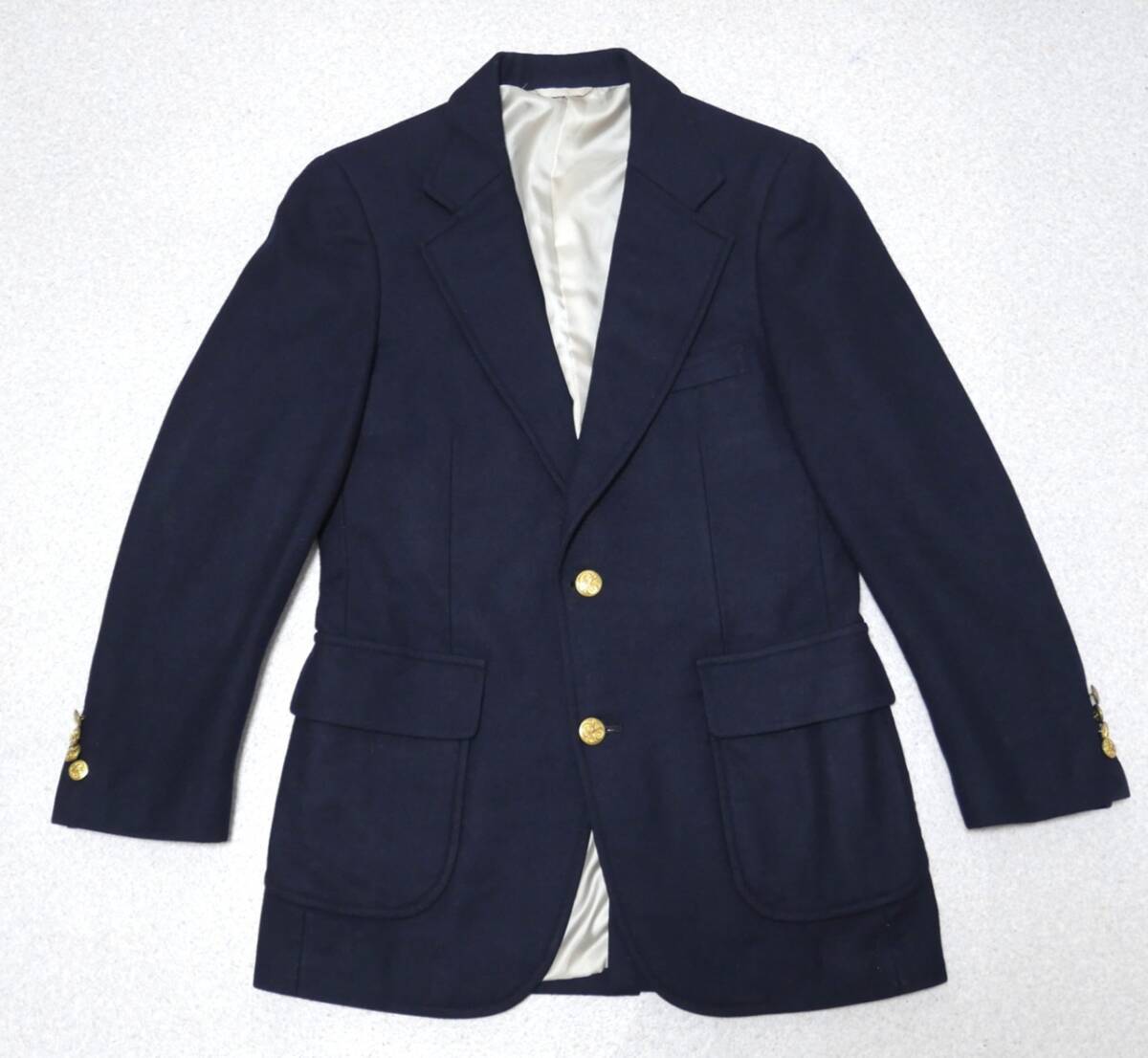 ポールスチュアート 金ボタン 秋冬 ウール テーラードジャケット 紺 Y5 ブレザー ニューヨーカー製 オールド 拍卖