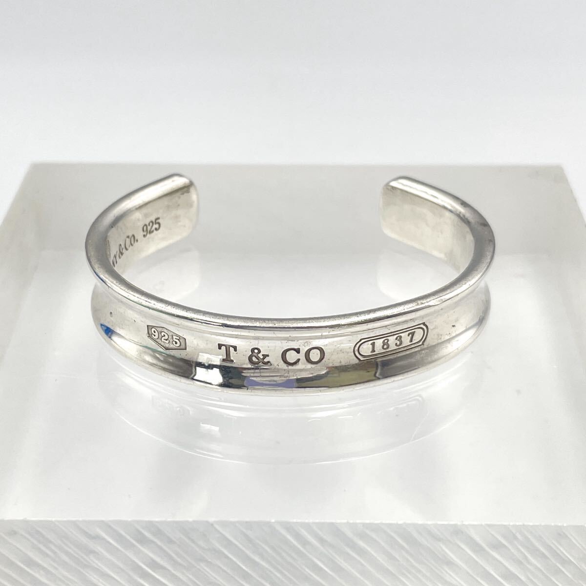 K TIFFANY&Co. エレメントバングル シルバーブレスレット ナロー カフ 925刻印 1837 SV SILVER ティファニー アクセサリー モノトク拍卖