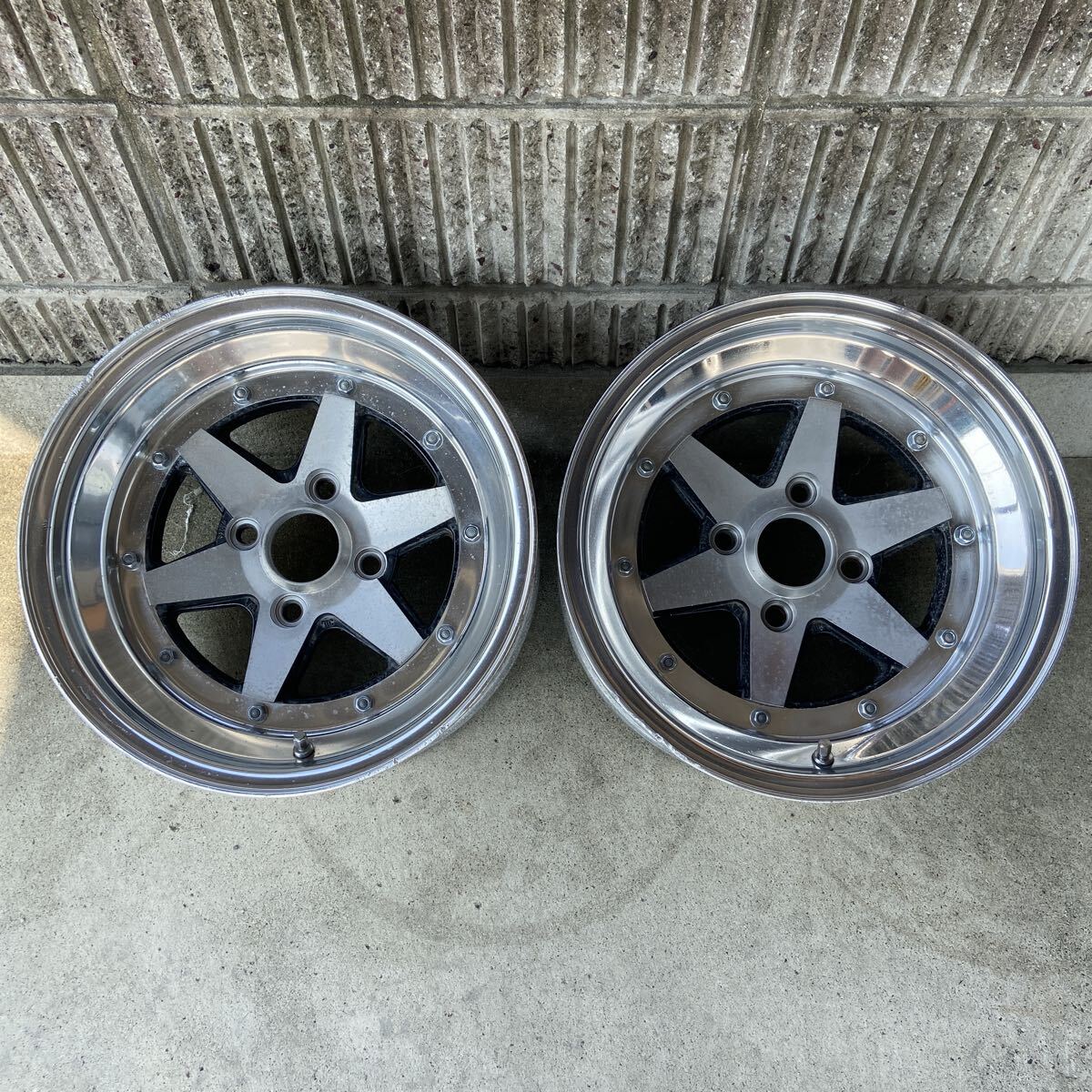 絶版 当時物 希少品 ロンシャン スピードスター 深リム XR-4 旧車 AE86 クレスタ 15×7.5J −7 114.3 タイプA サイズステッカー2本あり!拍卖