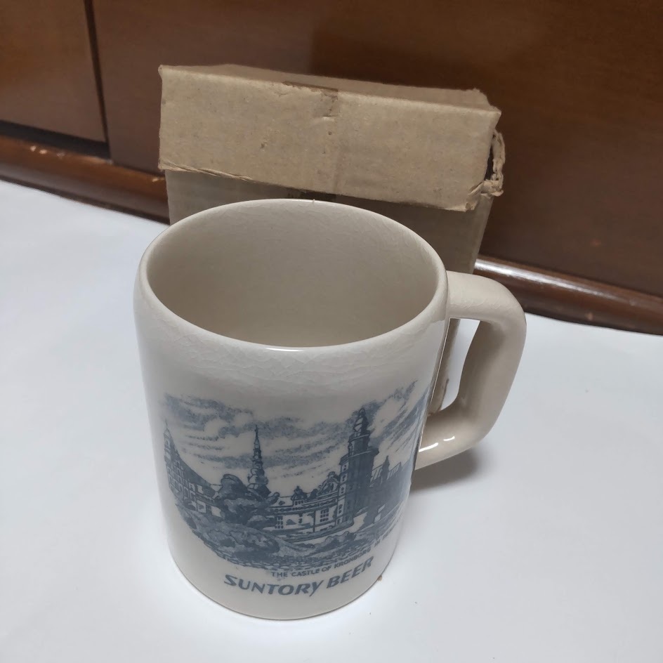 サントリービール マグカップ 白 ロゴ有り拍卖