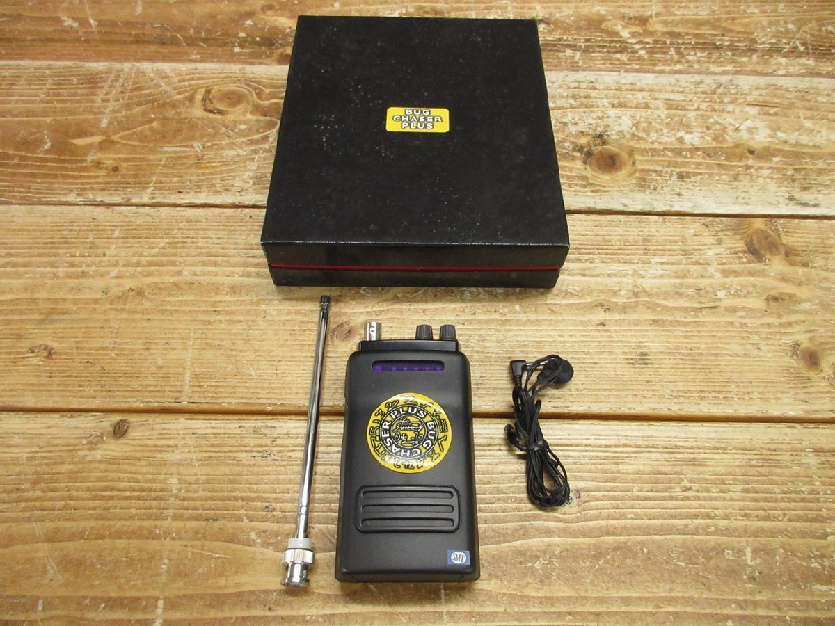 【WS-1119】盗聴発見器 BUG CHASER PLUS バグチェイサープラス 電波探知 音声受信 セキュリティ 同梱可 東京引取可 現状品【千円市場】拍卖