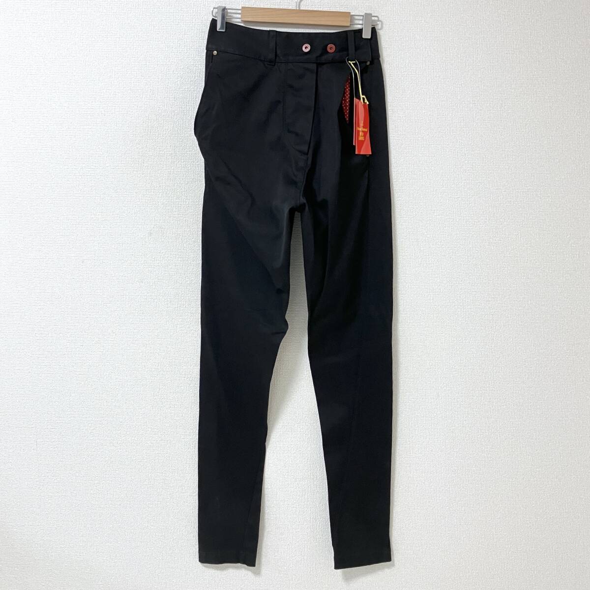 新品未使用品 vivienne westwood RED LABEL アシンメトリー 変形 立体裁断 スキニーパンツ 黒 ヴィヴィアンウエストウッド archive 5060245拍卖