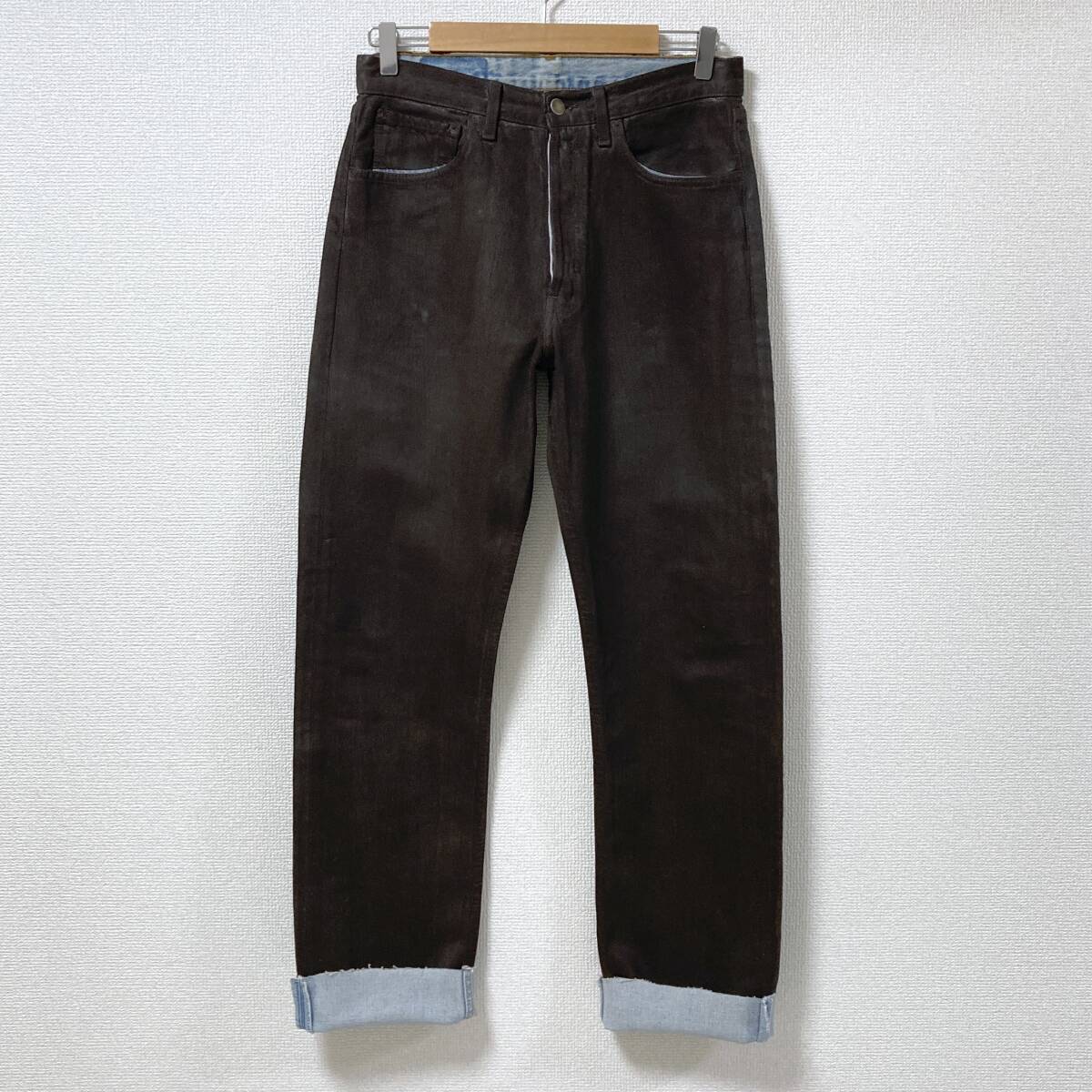 アーティザナル Maison Martin Margiela 0 10 再構築 ペンキ デニムパンツ 茶 Mサイズ メゾンマルタンマルジェラ archive 5020020拍卖