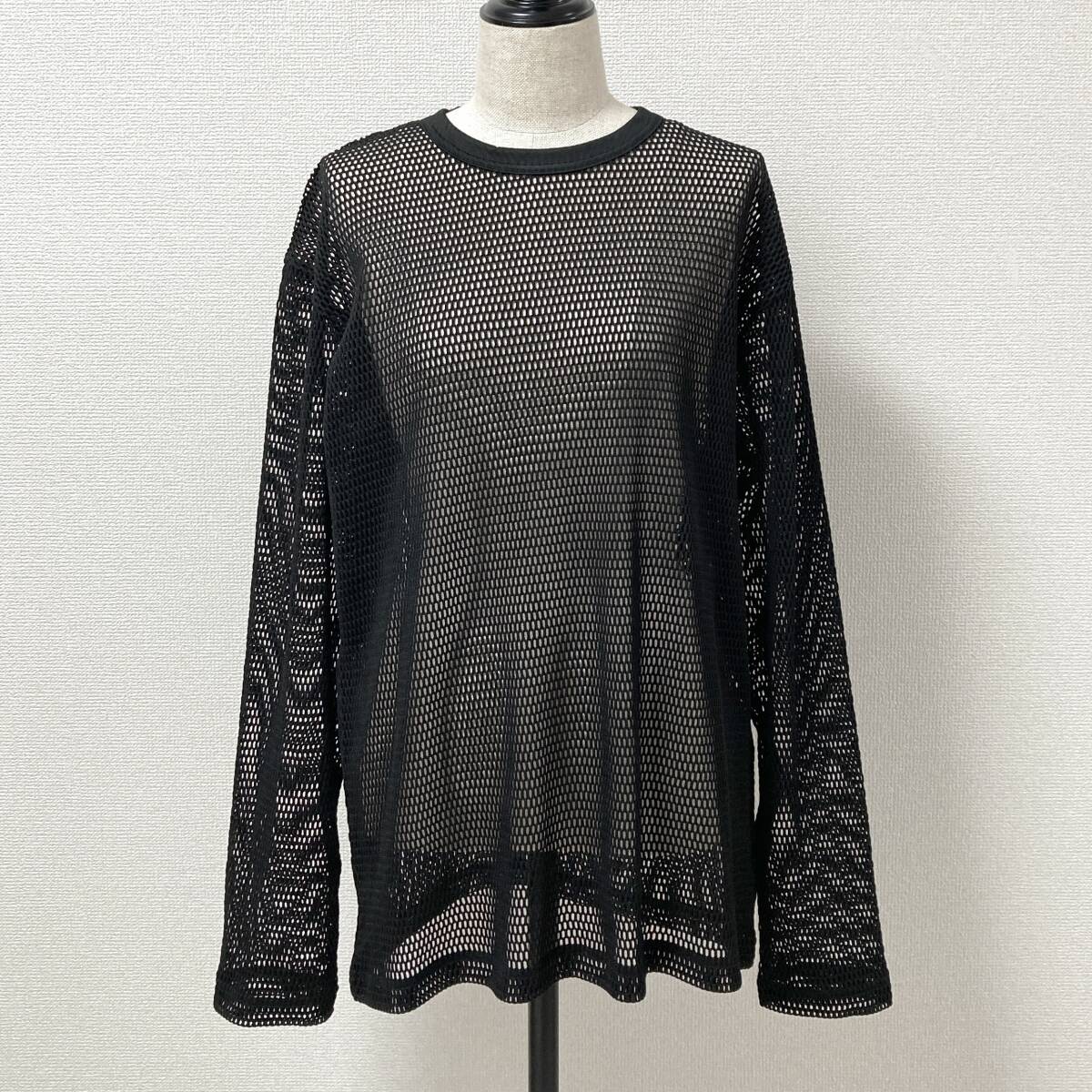 AD2023 JUNYA WATANABE メッシュ 長袖 カットソー ブラック 黒 Sサイズ ジュンヤワタナベ ネット ブラウス archive 5080114拍卖