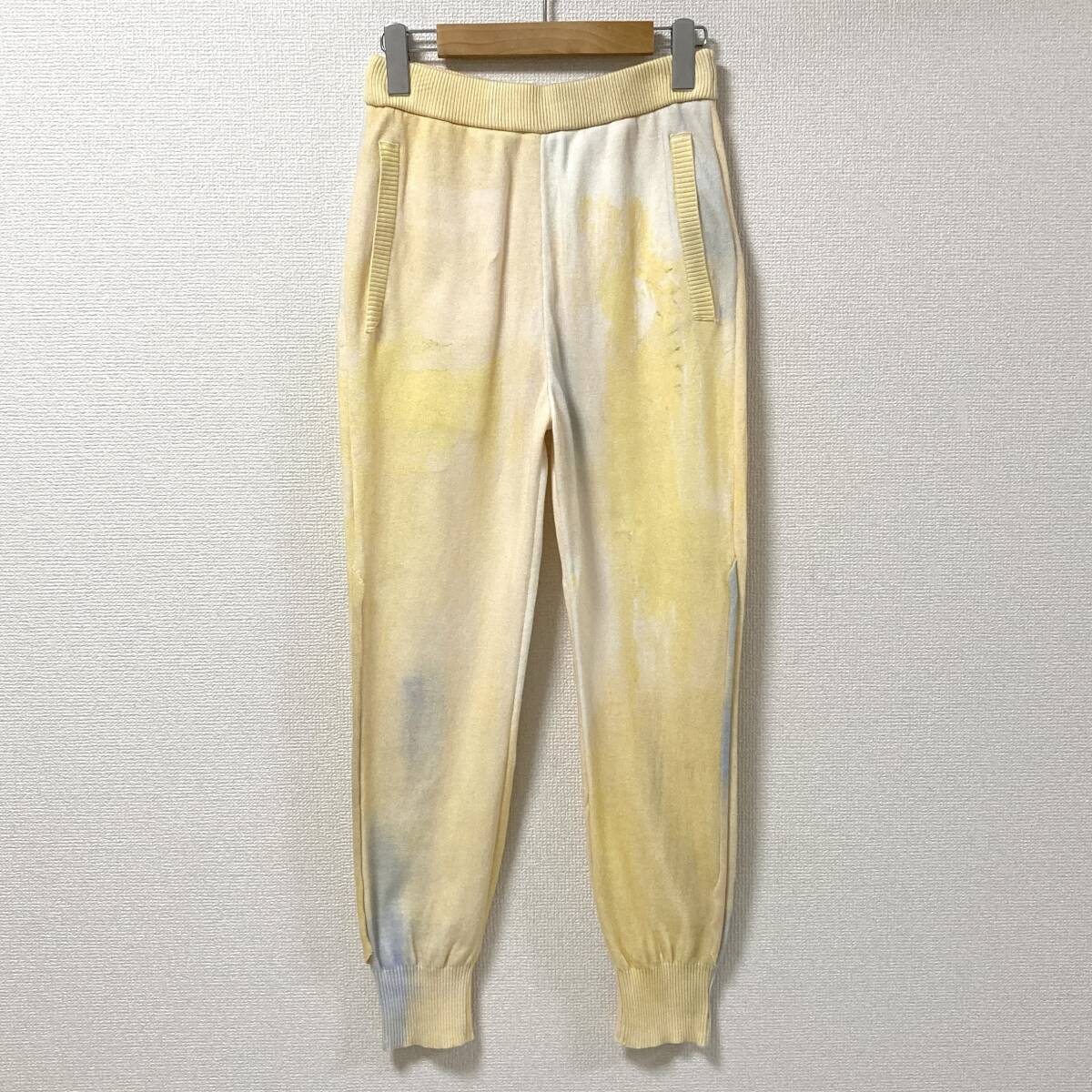 2021SS UNDERCOVER ムラ染め コットン ニット イージー パンツ 黄色 レディース 1サイズ アンダーカバー 染色 スウェット archive 5030299拍卖