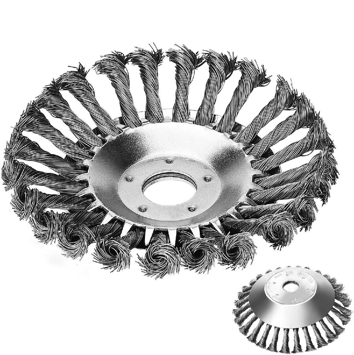 草刈り機 替え刃 ブラシカッター 汎用 内径 25mm 外径 200mm 軽量 回転式 鋼線ブラシ トリマー アクセサリ ワイヤー拍卖
