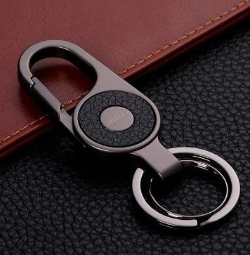 カラビナ 付き キーホルダー ブラック キーリング キーフック おしゃれ ビジネス 普段使い ☆n357拍卖