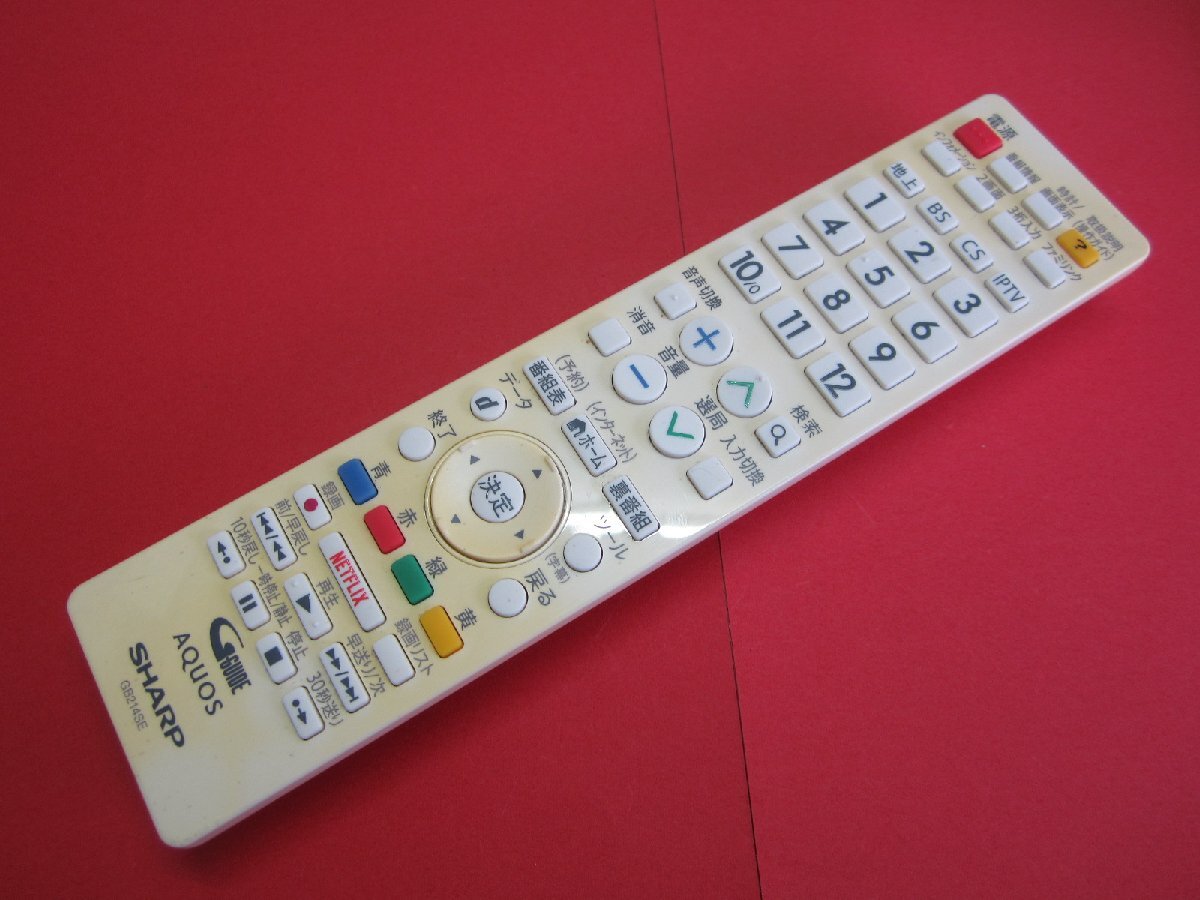 RAA-2■SHARP シャープ 純正 色焼け有りますが、動作は大丈夫♪ (LC-32W35-W LC-40W35-W) AQUOS テレビリモコン GB214SE 動作保証拍卖