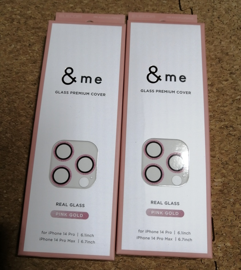 【2個】エレコム iPhone14 Pro / 14 Pro Max &me カメラレンズカバー ピンクゴールド PM-A22CFLLP5PGG 4549550309912拍卖