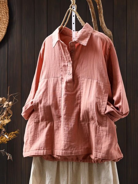 c 2508 裾ゴム フリーサイズ チュニック トップス ナチュラル 綿100% サラサラ 通気性良い ダブルガーゼ 純色5拍卖