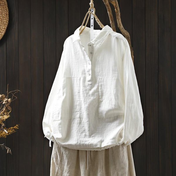 c 2508 裾ゴム フリーサイズ チュニック トップス ナチュラル 綿100% サラサラ 通気性良い ダブルガーゼ 純色8拍卖