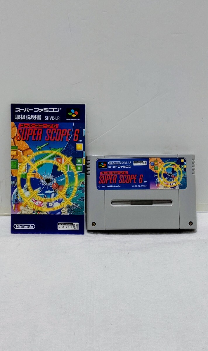 未チェック品 任天堂 スーパーファミコン スーパースコープ6 【 ソフト*説明書のみ】 カセット&説明書拍卖