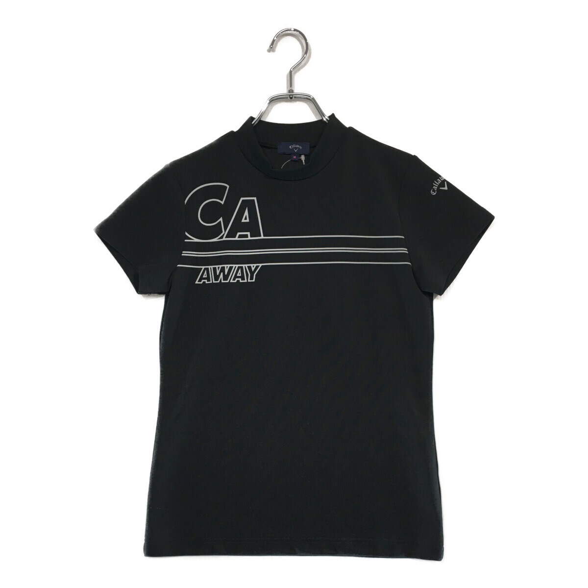 coco 中古【値下げ】 キャロウェイ Callaway レディース 半袖シャツ M 黒 ブラック モックネック ネコパケ発送可 99856拍卖